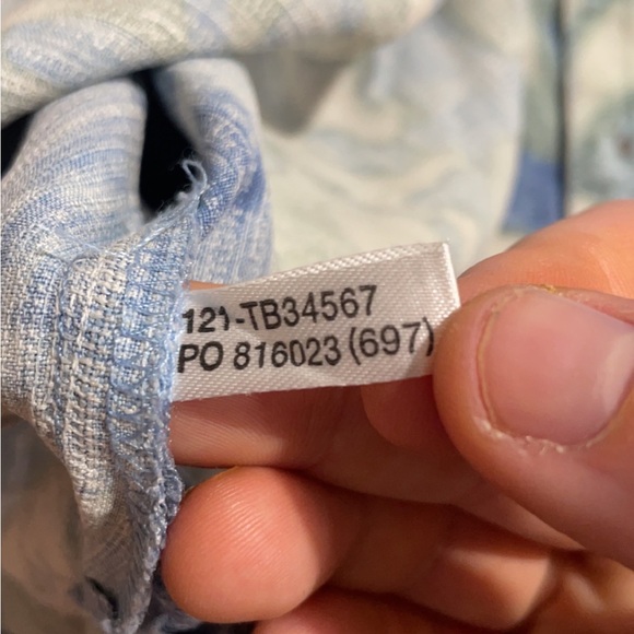 TOMMY BAHAMA VINTAGE 100% Silk Blue/Green Trippy Flowers Hawaiian Shirt Men’s M - Picture 4 of 6